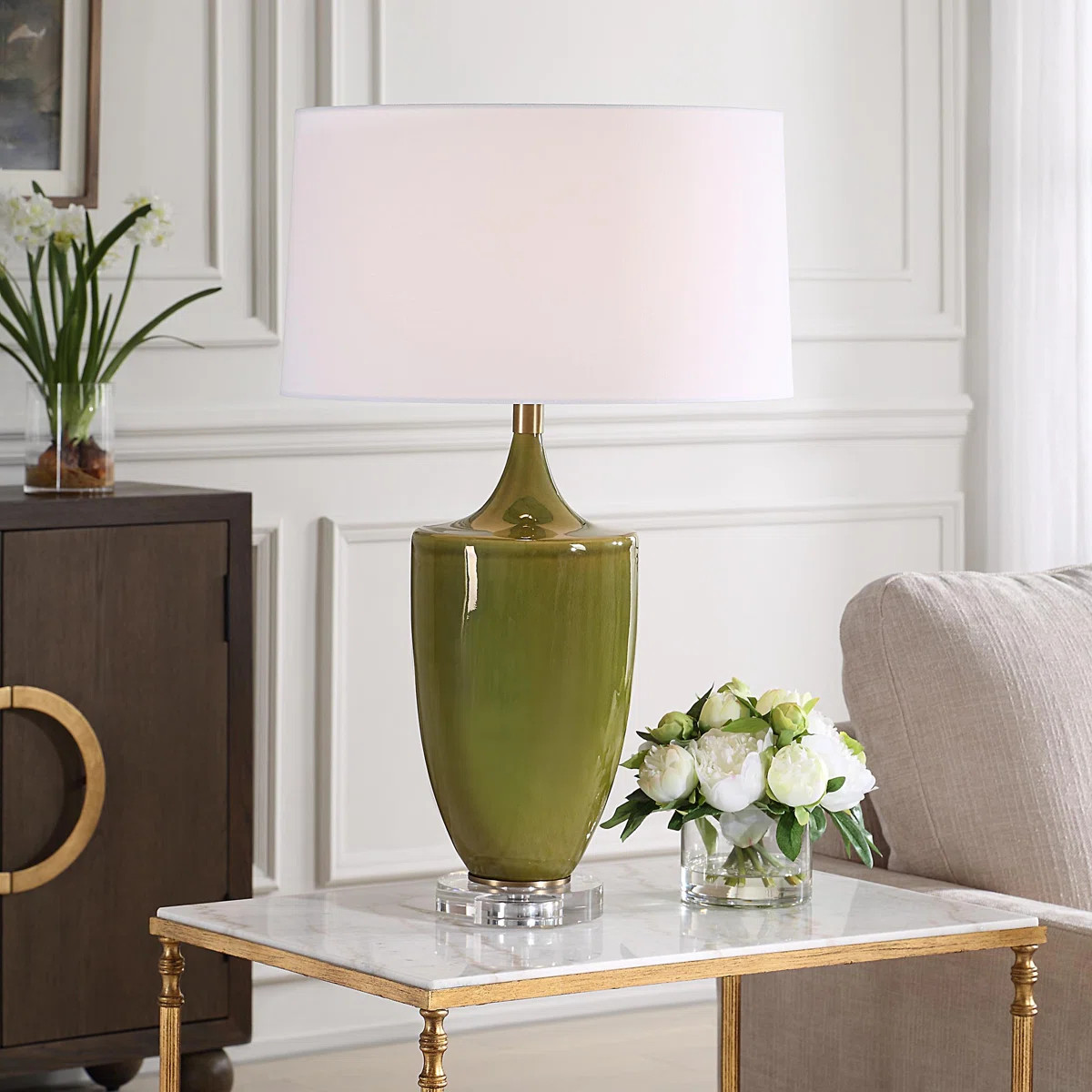 Caternia Moss Green Table Lamp | Wayfair North America