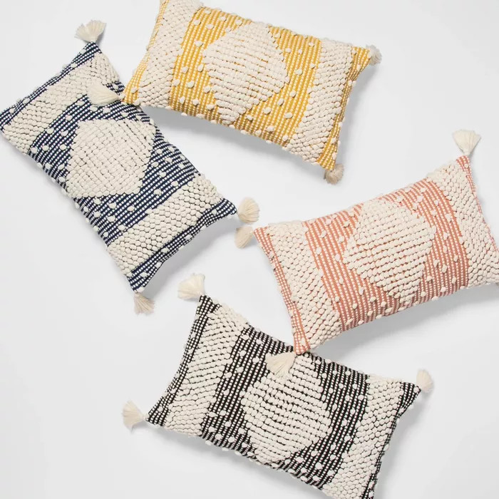Lumbar Textured Diamond Throw Pillow - Opalhouse™ | Target