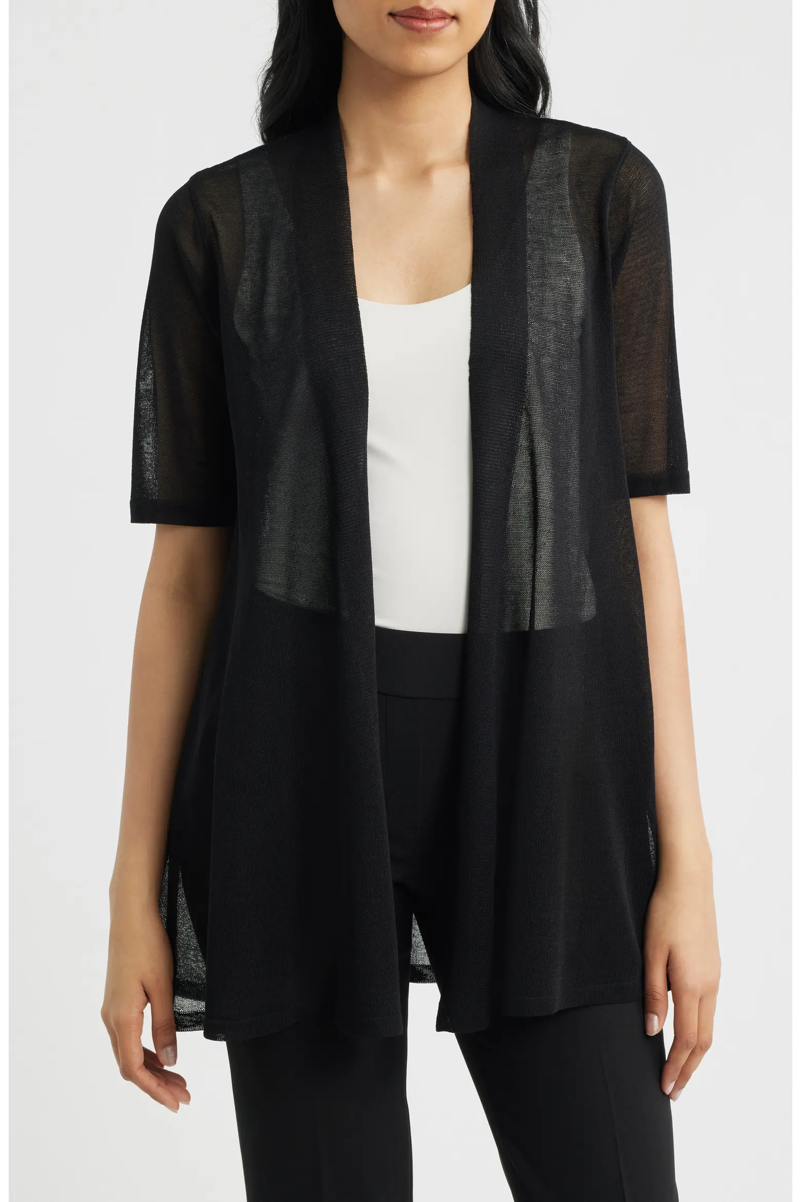 Semisheer Short Sleeve Cardigan (Women) | Nordstrom | Nordstrom