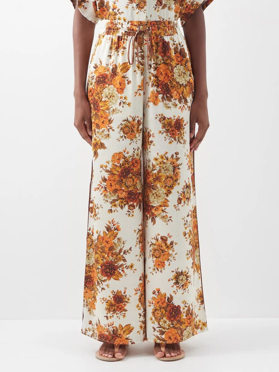 Derby floral-print silk trousers | ALÉMAIS | Matches (US)