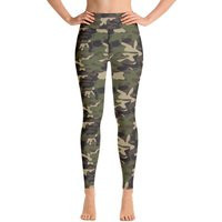 Green Camo Yoga Leggings Women, Army Camouflage High Waisted Pants Cute Printed Workout Running Gym Designer Tights | Etsy (US)