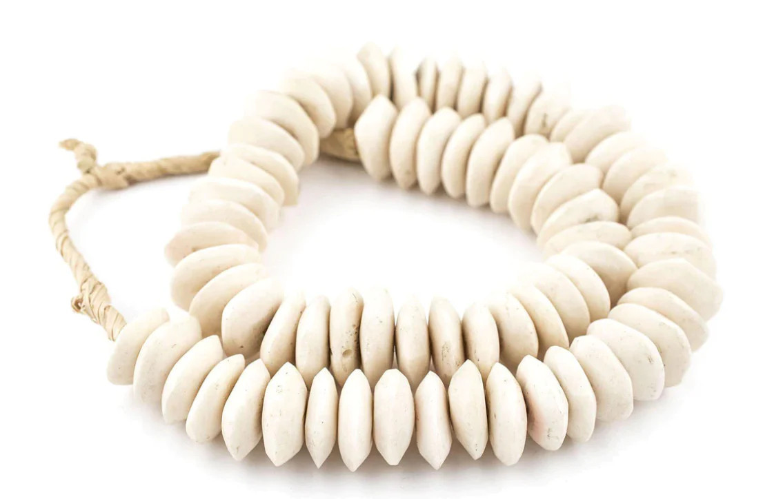 White Bone Ashanti Beads | Megan Molten