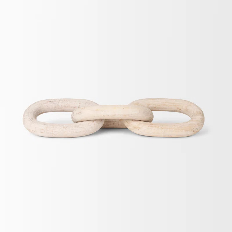 Aaman Large Blonde Wood Chain Link | Wayfair North America