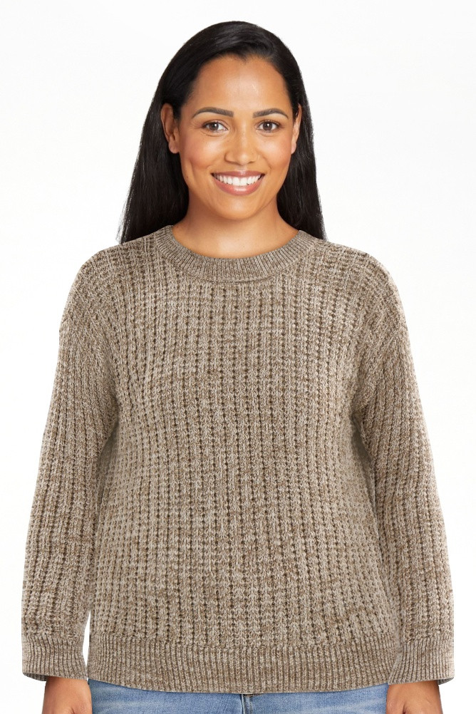Time and Tru Women's and Women’s Plus Textured Stitch Sweater, Midweight, Sizes XS-4X | Walmart (US)
