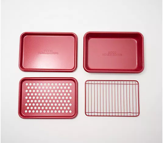 Good Housekeeping 4-Pc Mini Baking Sheet & Crisper Set - QVC.com | QVC