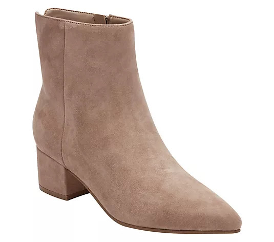 Marc Fisher LTD Leather Ankle Boots - Leonna-QV - QVC.com | QVC