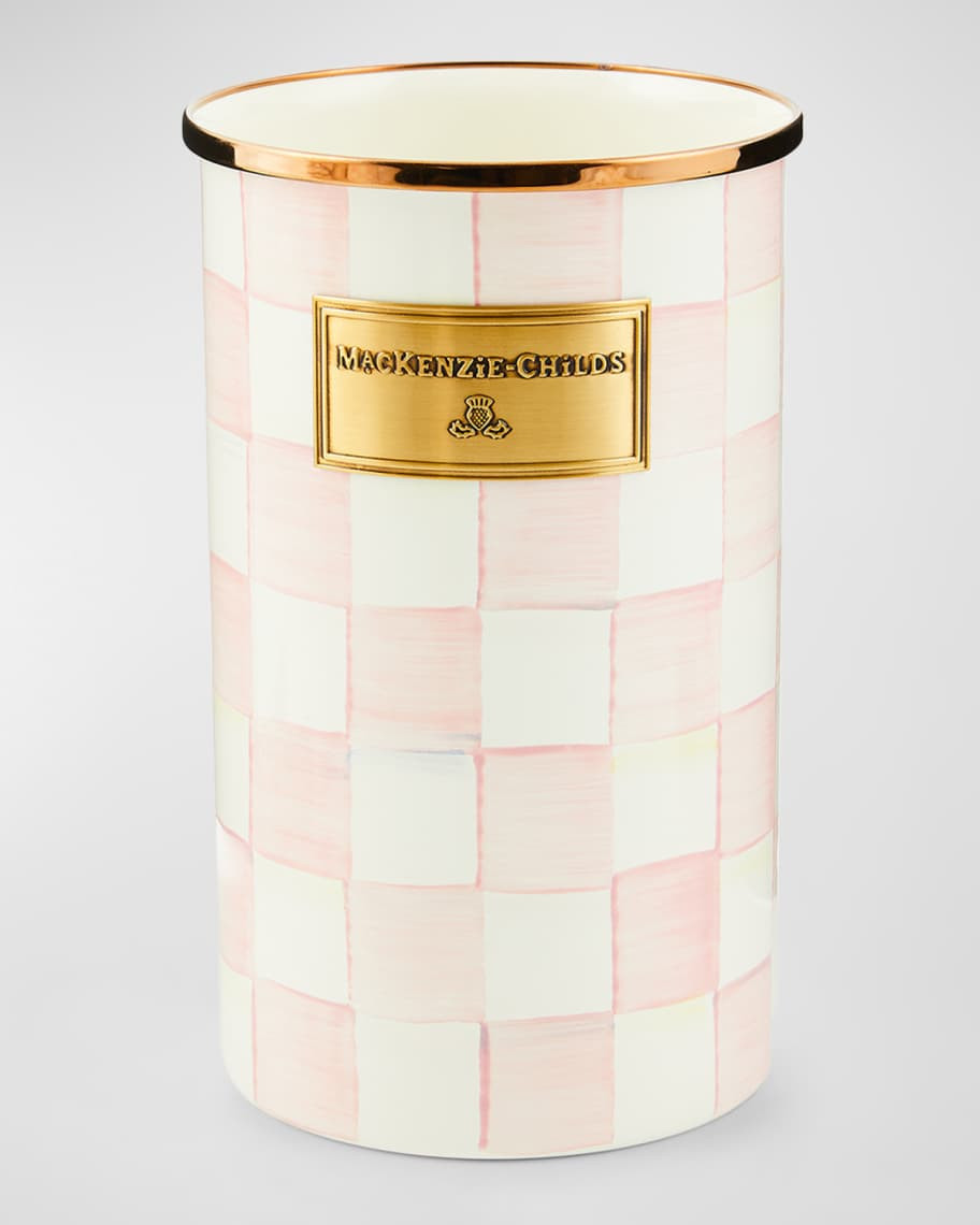 MacKenzie-Childs Rosy Check Enamel Utensil Holder | Neiman Marcus