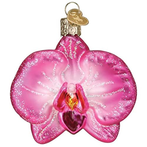 Old World Christmas Orchid Glass Blown Ornament for Christmas Tree, Handcrafted Holiday Decoration, Garden Collection | Amazon (US)
