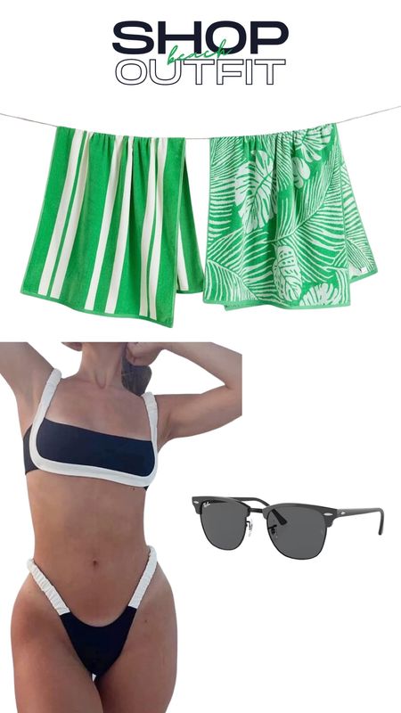 Bikini, amazon swim, beach outfit, summer outfit, rayban sunglasses, beach towel 

#LTKTravel #LTKSwim #LTKFindsUnder50