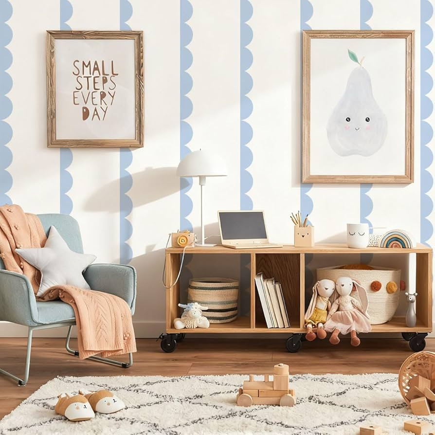 Scallop Border Wall Sticker，Door Edge Scallop Decorative Art Stickers，Scallop Peel and Stick ... | Amazon (US)
