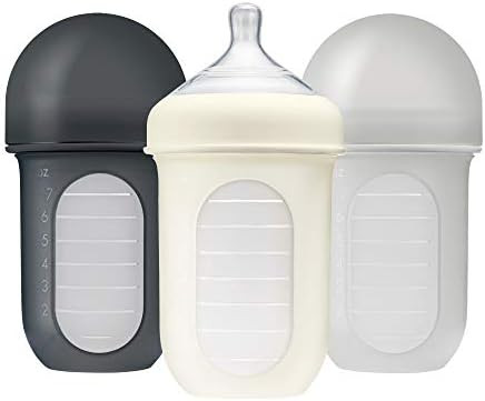 Boon, NURSH Reusable Silicone Pouch Bottle, Air-Free Feeding, 8 Ounce with Stage 2 Medium Flow Ni... | Amazon (US)