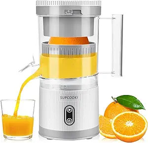 Electric Citrus Juicer, Rechargeable Juicer Machine with USB Cable and Cleaning Brush, Touch Butt... | Amazon (US)