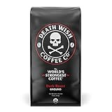 Amazon.com : Death Wish Coffee Dark Roast Grounds - 16 Oz - Extra Kick of Caffeine - Bold & Inten... | Amazon (US)