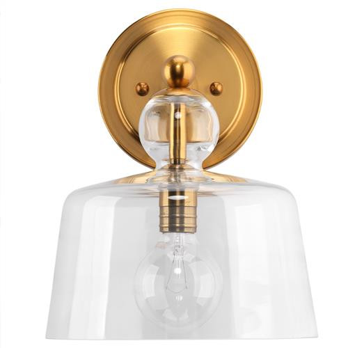 Addison Hollywood Regency Brass Iron Glass Wall Sconce | Kathy Kuo Home