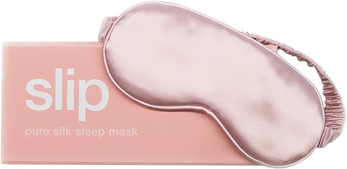 Slip Silk Sleep Mask, Pink (One Size) - 100% Pure Mulberry 22 Momme Silk Eye Mask - Comfortable S... | Amazon (US)
