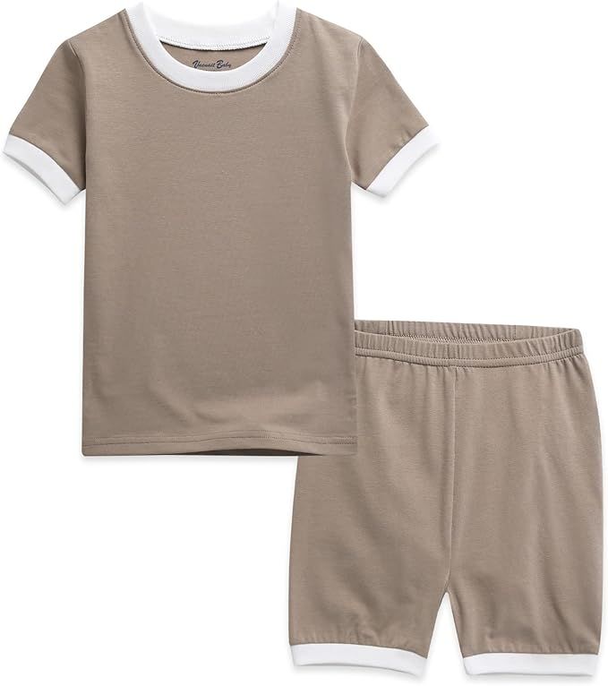 VAENAIT BABY Infant Toddler Boys Girls Pajamas Pyjamas Sleepwear Set Solid Cotton Daily Short Sum... | Amazon (US)