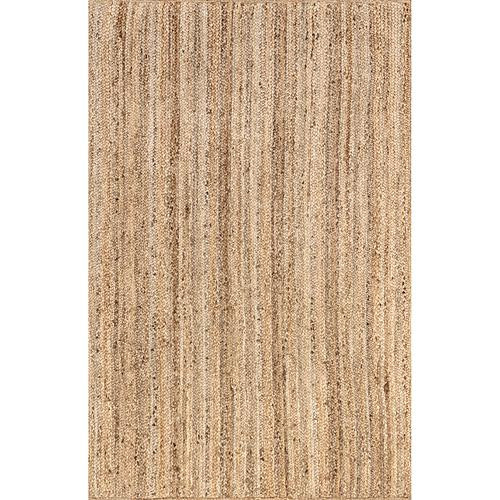 nuLOOM Rigo Hand Woven Farmhouse Jute Area Rug -5' x 8' Natural | HSN