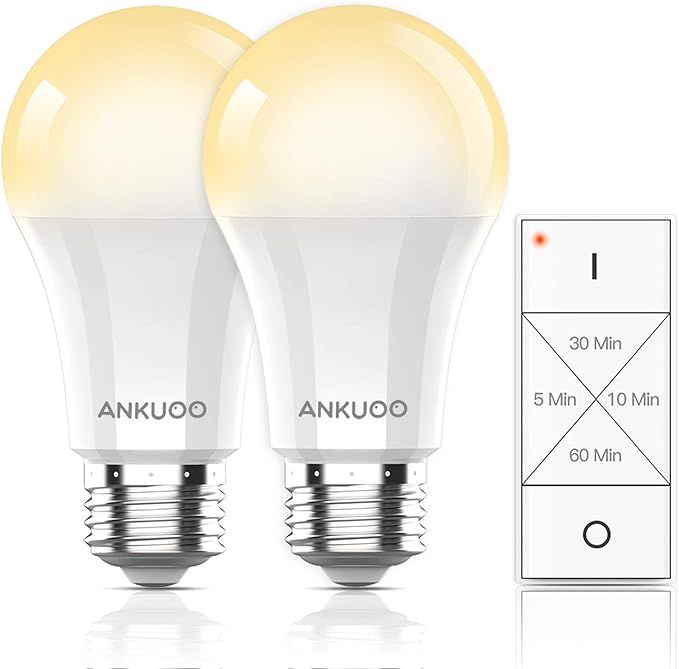 Smart Light Bulbs Remote Control by Ankuoo, Dimmable and Timing LED Light Bulb with Wireless Ligh... | Amazon (US)