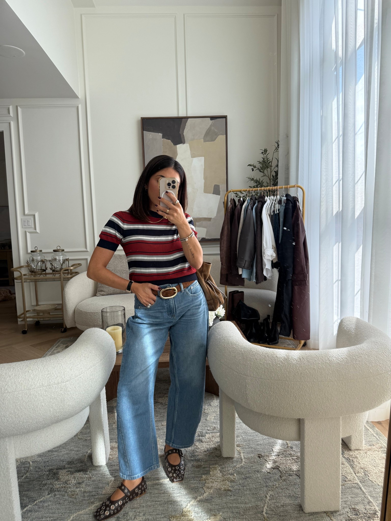 Day 2 of 30 days of Fall outfits 🍂 
Jeans - size 25 petite 
T - sold out from
Zara 
Shoes - Amazon 
Bag - mine is the smaller size (comes medium and large) 
Wore this to the mall today - it was perfect for these transitional days where mornings are cool and afternoons are summer 😅 

Jeans @spanx (code GIULIANIXSPANX) 
Shirt @zara 
Shoes @amazon 
Bag @ysl 

#whatiwore #whattowear #petitestyle



#LTKcanada #LTKpetite