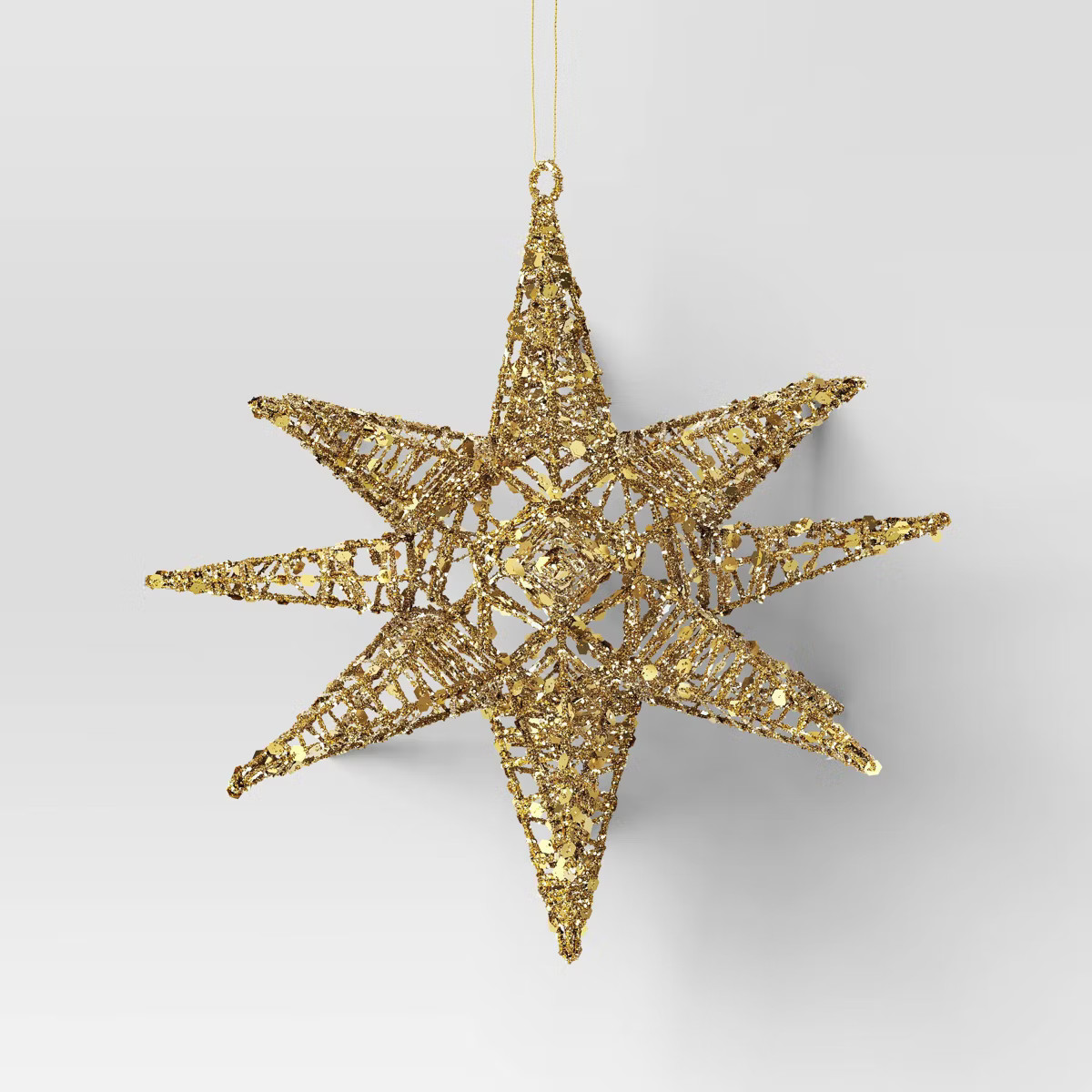 Christmas Gold Glitter Wire Starburst Ornament - Wondershop™ | Target