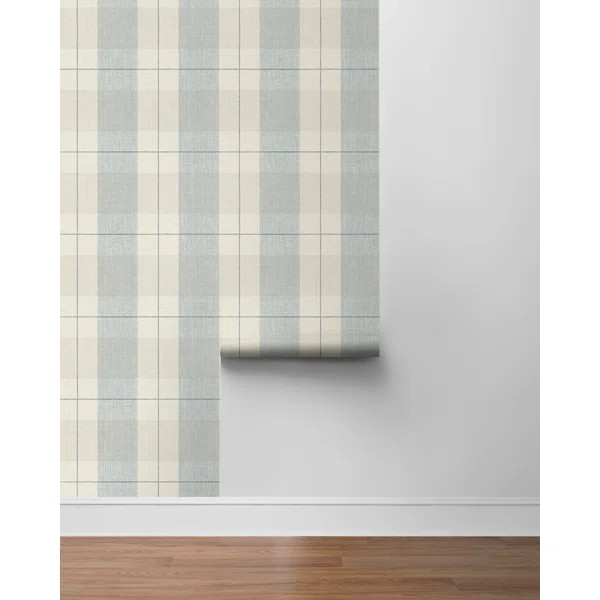 Gracie Oaks Blue & Beige Peel And Stick Wallpaper | Wayfair North America