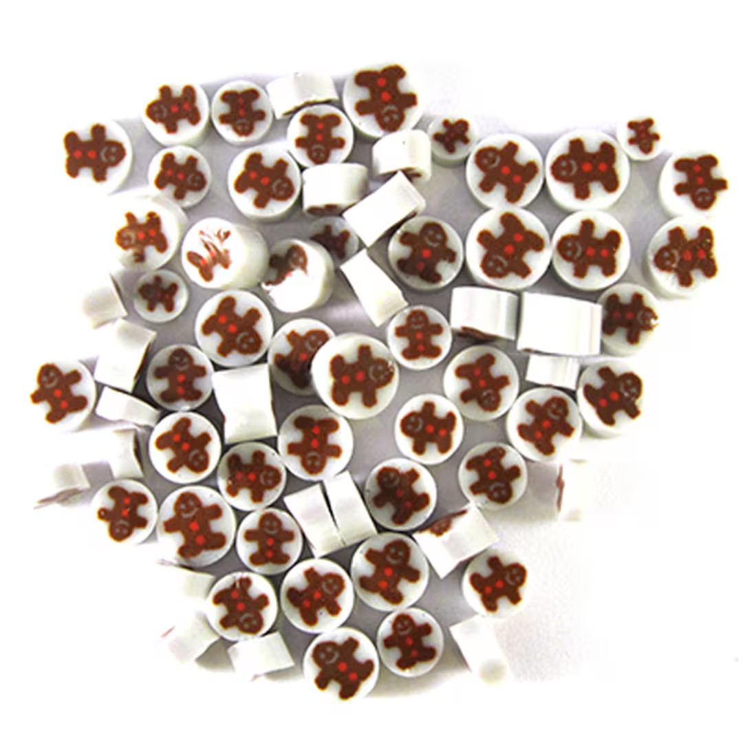 Gingerbread Murrine, 0.5 oz Precut, 90 COE Fusable Glass Murrini Millefiori - 41101 | Etsy (US)