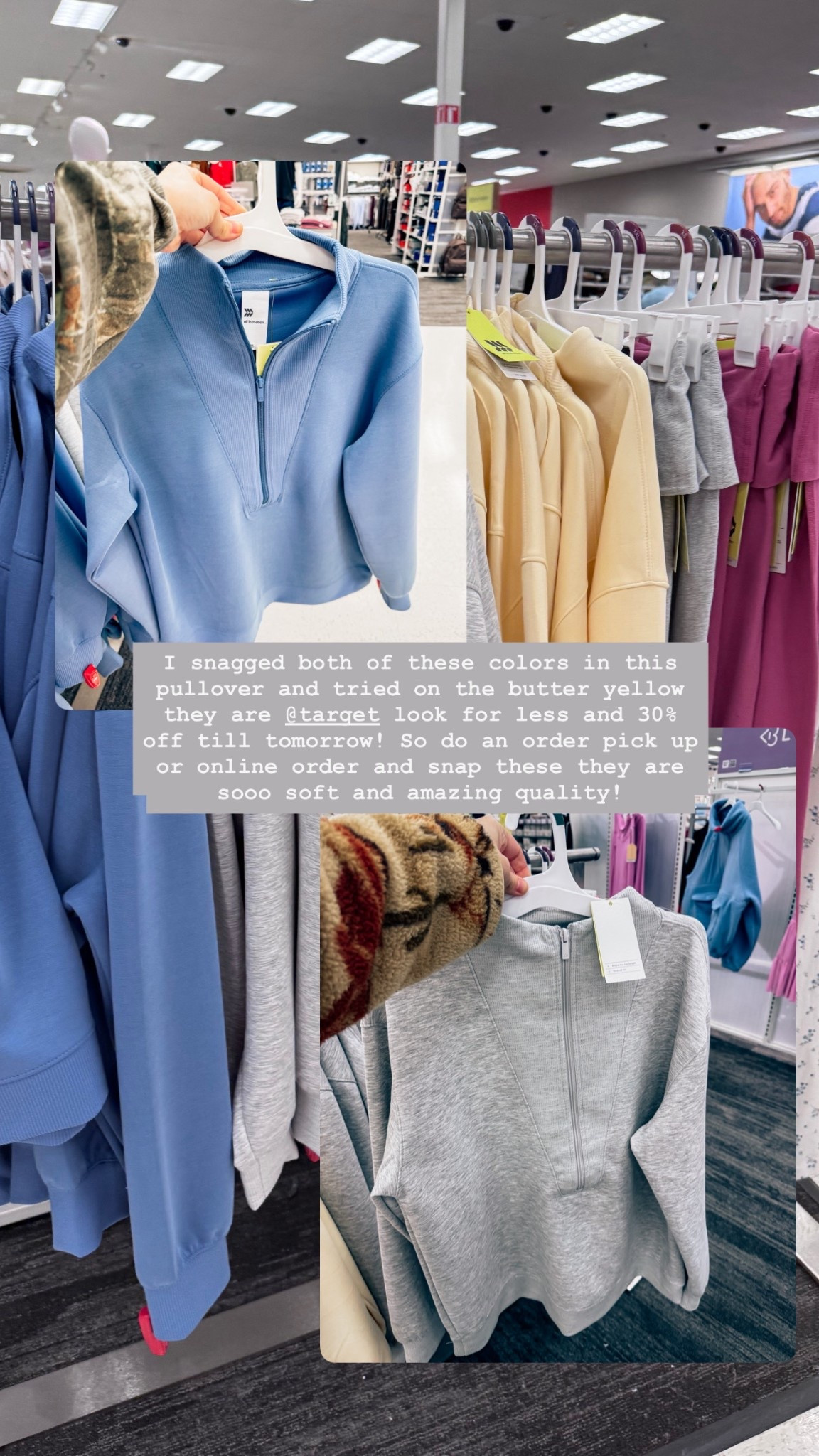 Look for less pull over from target - aerie look alike - got it in gray and blue in a medium  - on sale right now 30% off 

#LTKfitnessgoals #LTKootd #LTKFindsUnder50