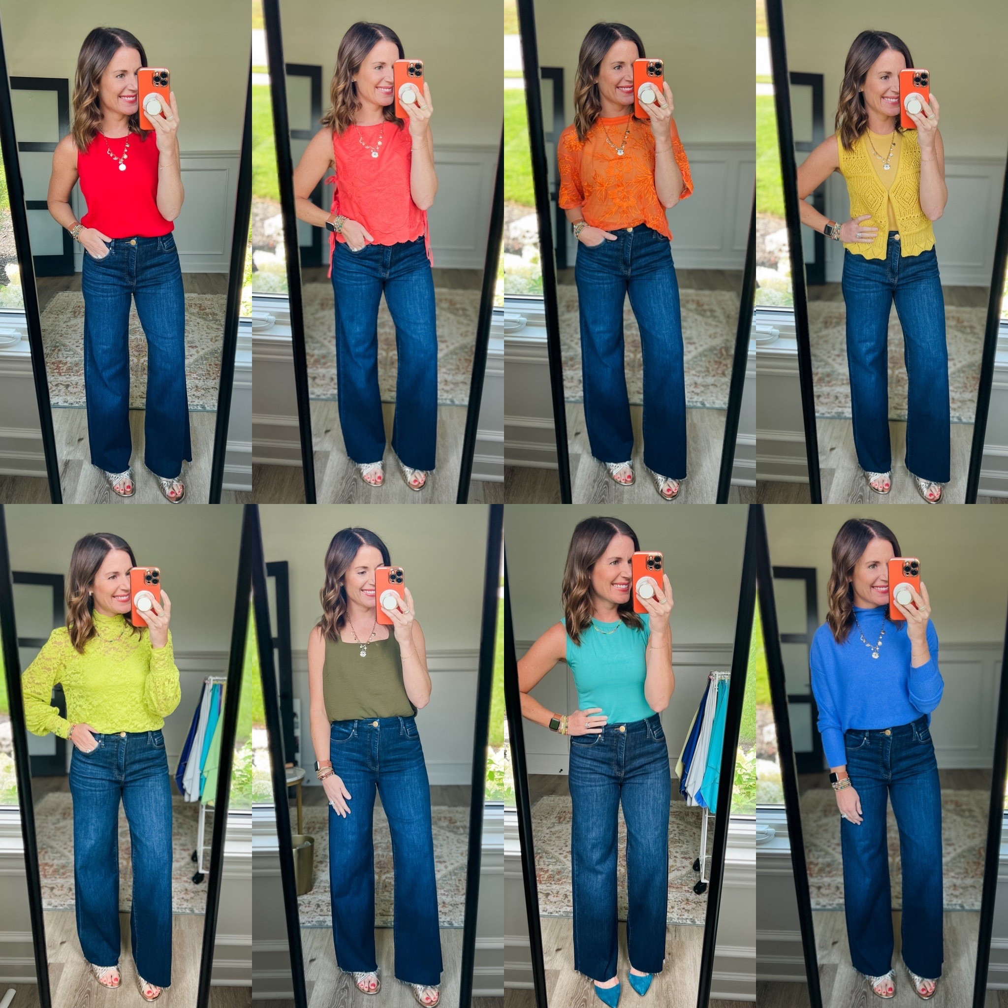 Shop the rainbow!! Autumn approved tops I’d buy again and again! All paired back with my favorite pair of denim. On sale now until August 3 with the Nordstrom anniversary sale! (Blue heels are old.)

#LTKSaleAlert #LTKStyleTip #LTKFindsUnder100