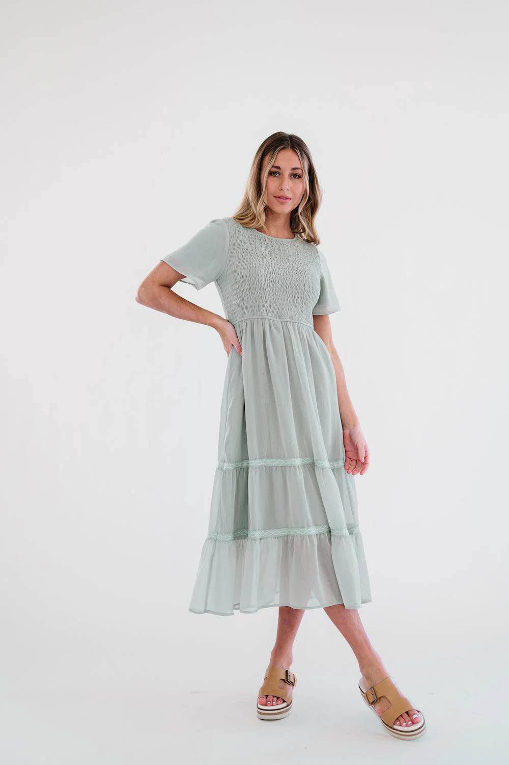 Kanyan Dress in Green | FEHRNVI