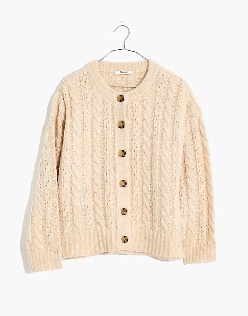 Pointelle Cable Cardigan Sweater | Madewell