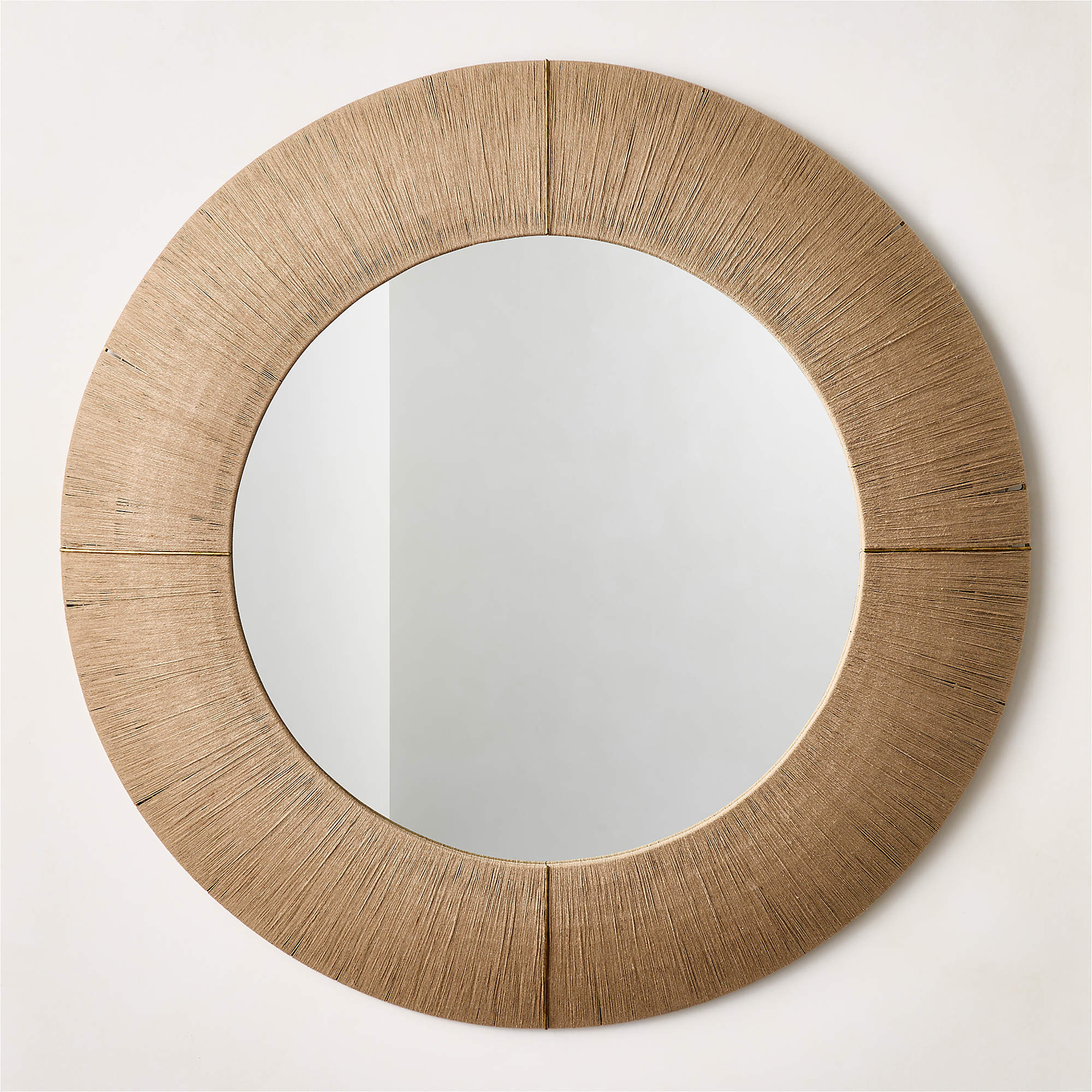 Delphine Natural Jute Round Wall Mirror 48" | CB2 | CB2