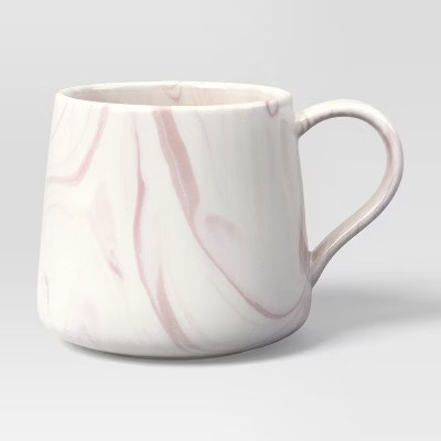 17.15oz Marble Glaze Mug Mauve/Pink - Threshold™ | Target