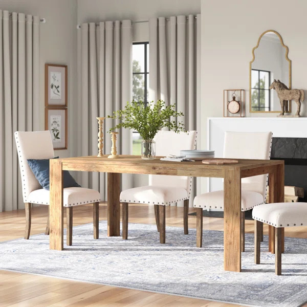Vancamp Seashore Fixed Top Dining Table, Antique Natural | Wayfair North America