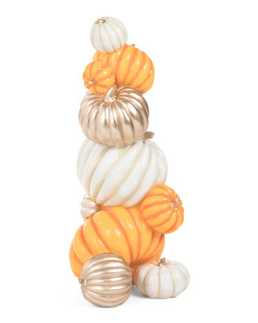 Outdoor Safe Stacked Pumpkins | TJ Maxx
