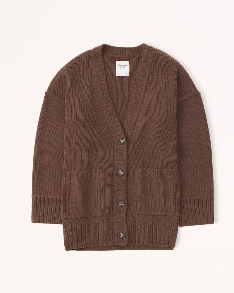 Abercrombie & Fitch Women's Slouchy Cardigan in Brown - Size S | Abercrombie & Fitch (US)