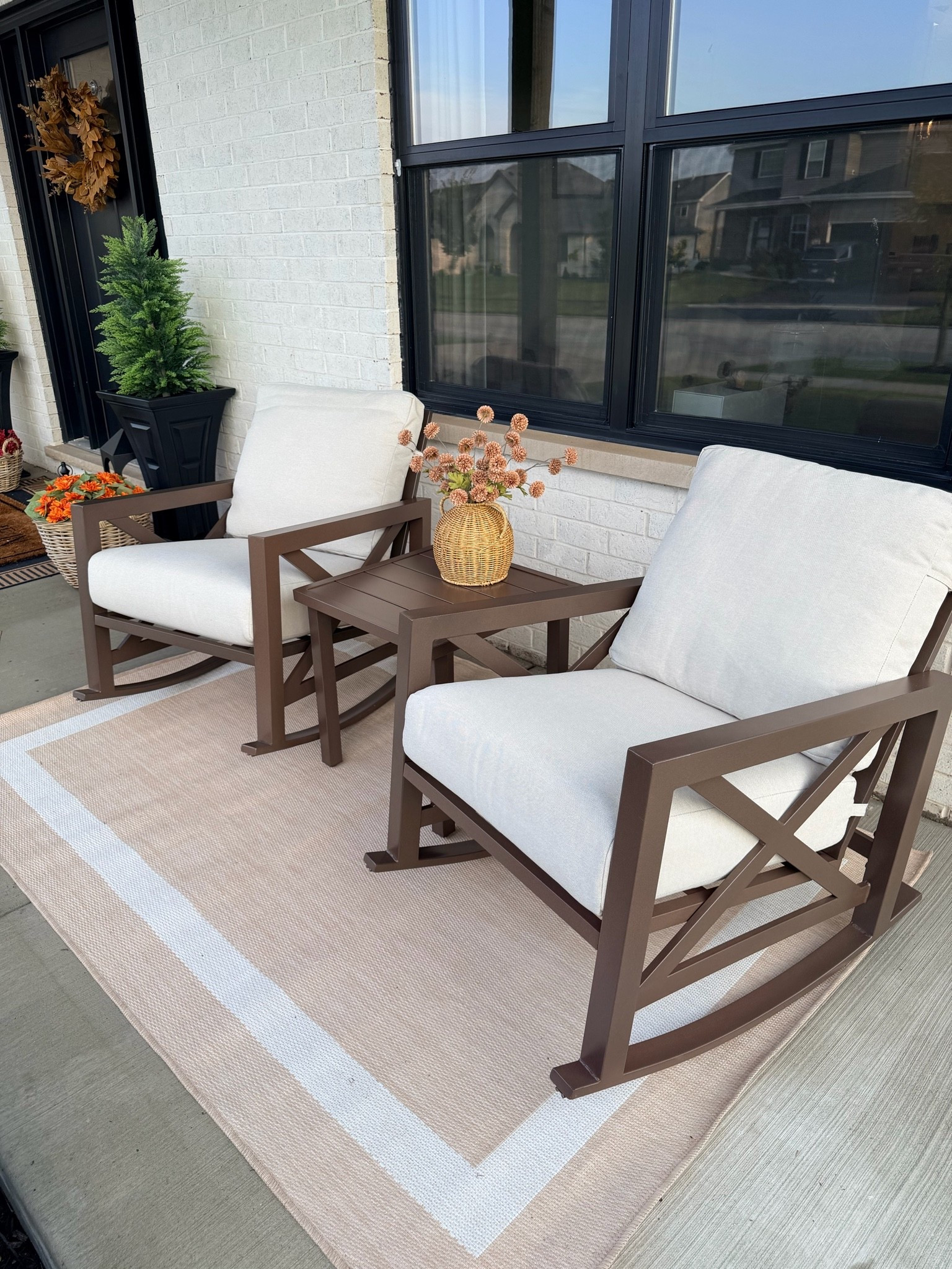 Love my new outdoor rocking chair set 🤩🙌

#LTKU #LTKHome #LTKSaleAlert