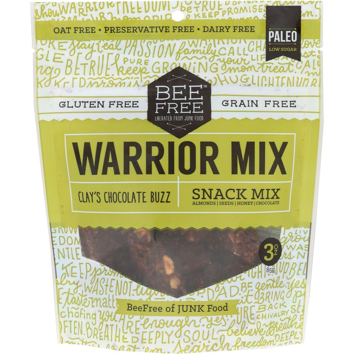 Bee Free Warrior Mix Chocolate Buzz Granola - Case of 6 - 3 oz | Target