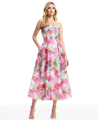 Women's Mika Strapless Floral Dress | Macy's
