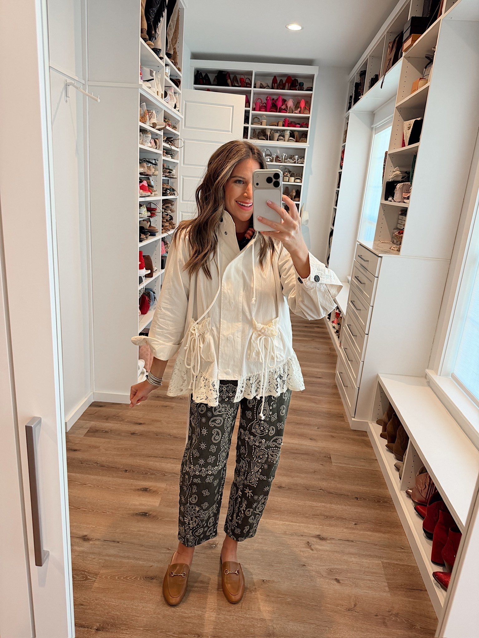 In a small top, small pants, necklace, mules and accessories - fits tts.

#LTKootd #LTKgrwm #LTKSeasonal