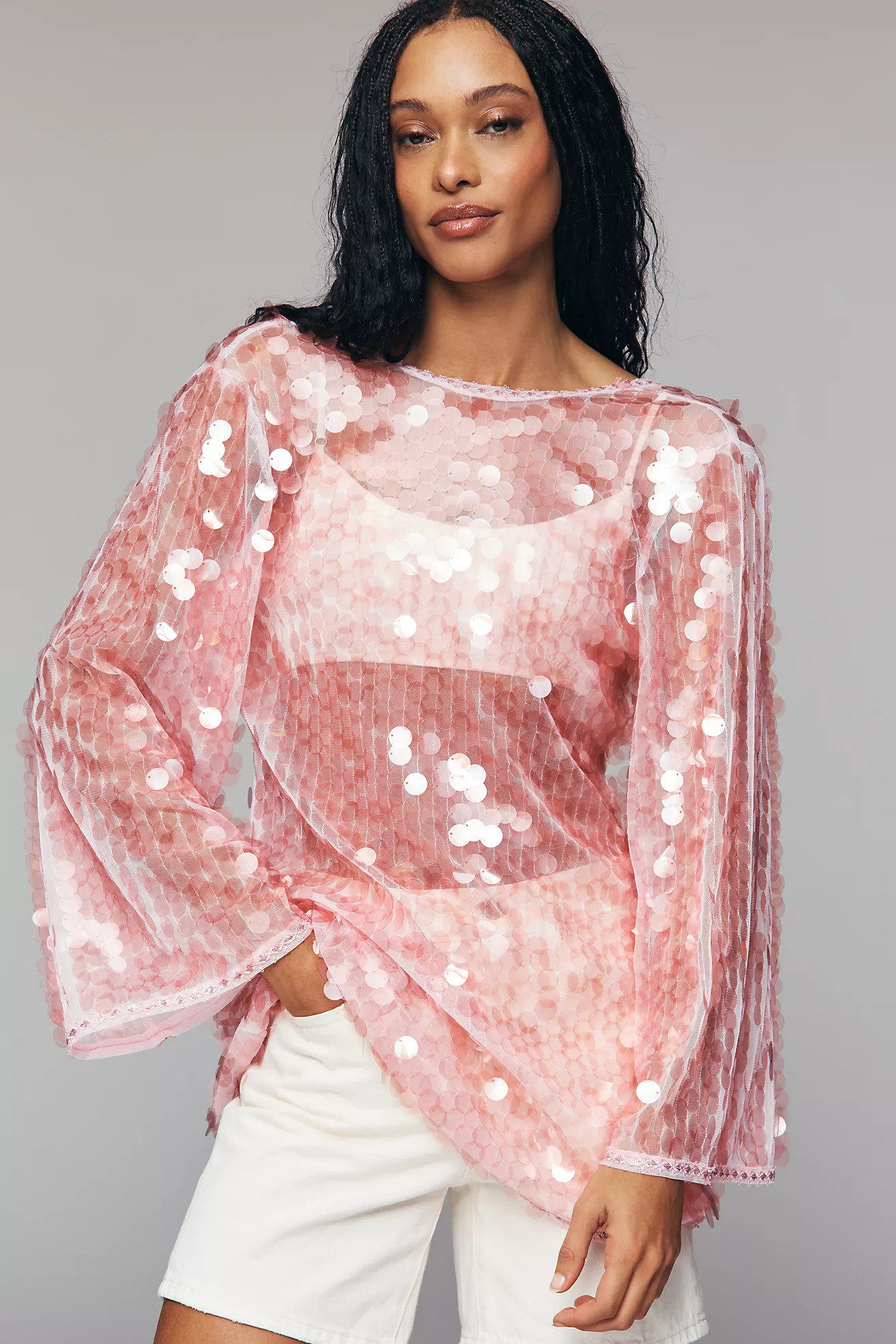 Celandine Sequin Mini Tunic | Anthropologie (US)