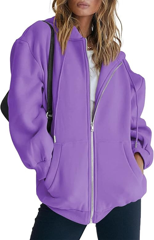 EFAN Women's Cute Hoodies Teen Girl Fall Jacket Oversized Sweatshirts Casual Drawstring Clothes Z... | Amazon (US)