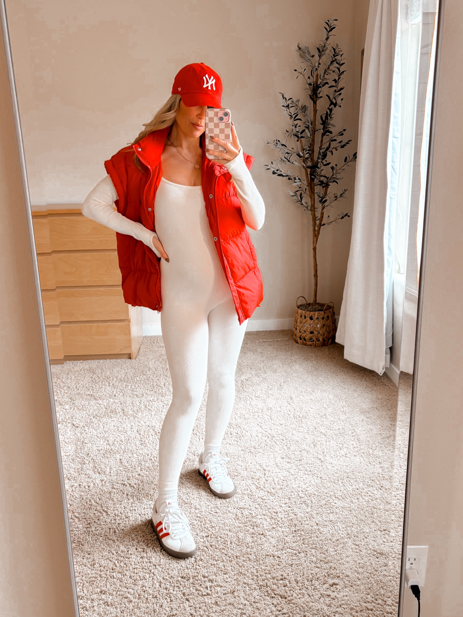 Wearing a size small in this jumpsuit and vest. Maternity specific jumpsuit  

#LTKBump #LTKStyleTip #LTKSeasonal