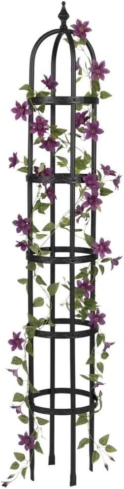 Evergren Garden Metal Obelisk Trellis for Climbing Plants | Indoor/Outdoor Floral Pattern Arch Tr... | Amazon (US)