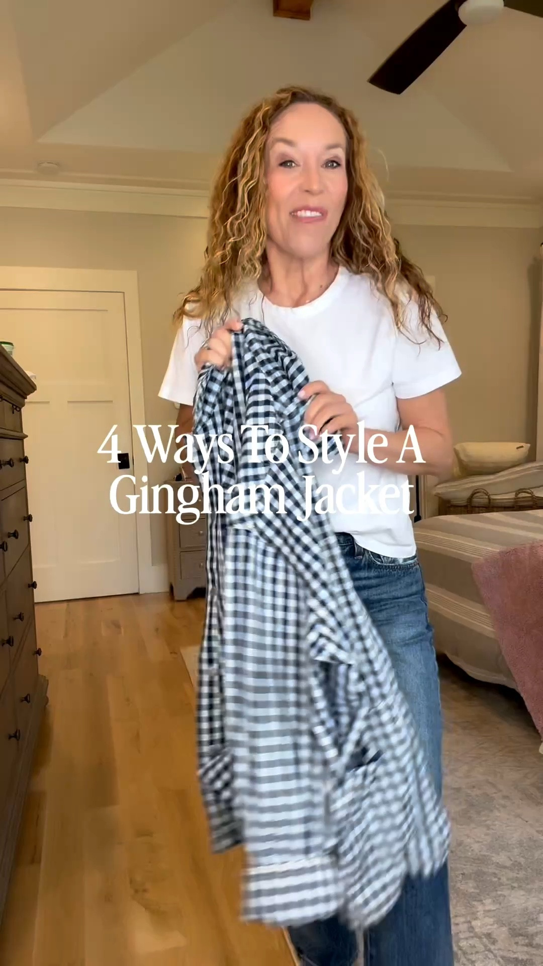 4 ways to style this cute gingham jacket for spring!

Which is your favorite?  I'm wearing an XS and I'm 5'1"

#LTKPetite #LTKSeasonal #LTKOver40