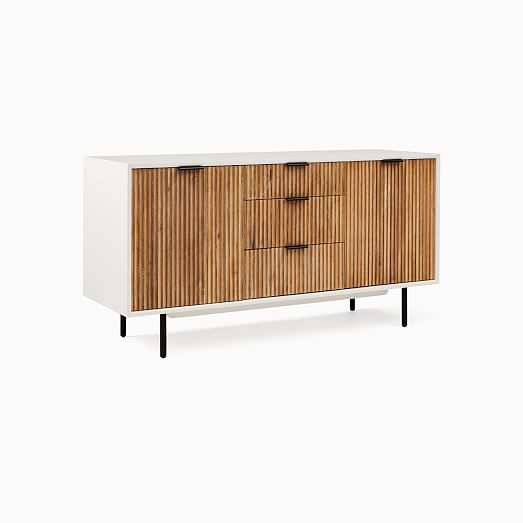 Quinn Wood Buffet - White/Antique Bronze | West Elm (US)