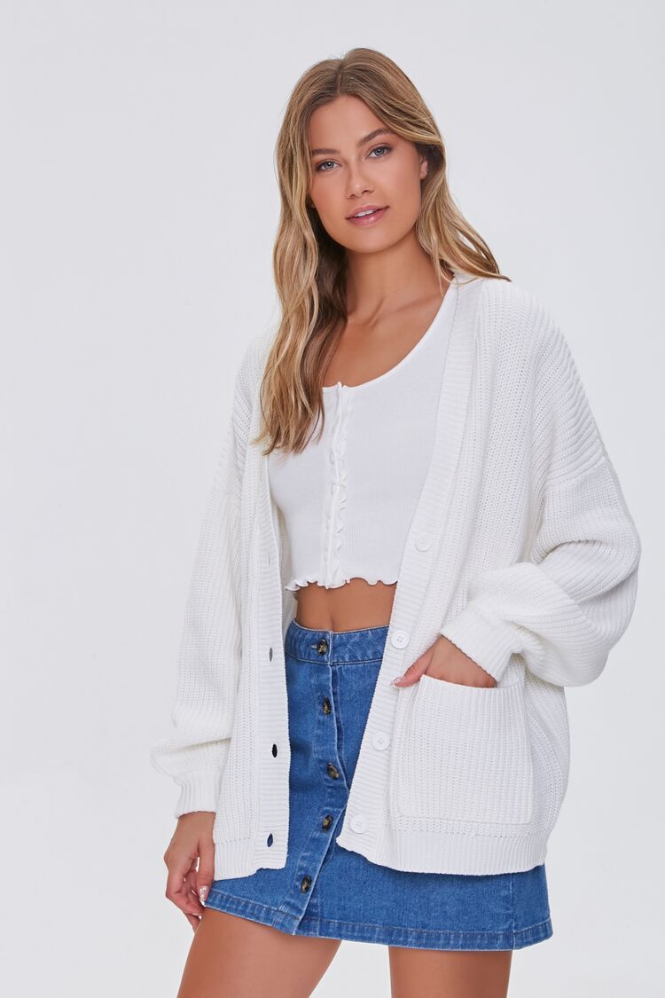 Balloon-Sleeve Cardigan Sweater | Forever 21 (US)