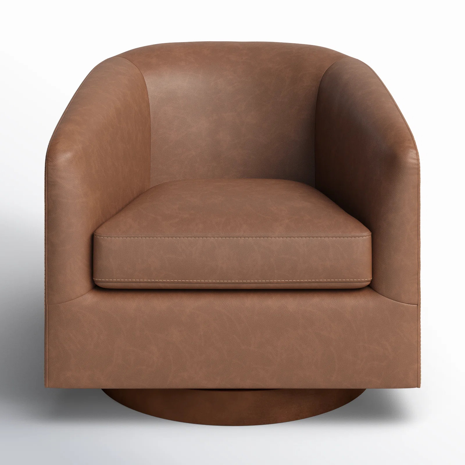 Bennett Vegan  Leather Swivel Barrel Chair | AllModern