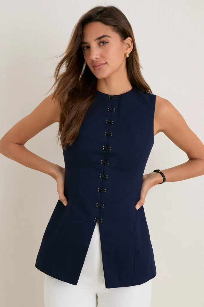 Navy Cotton Twill Duke Top | Tuckernuck (US)