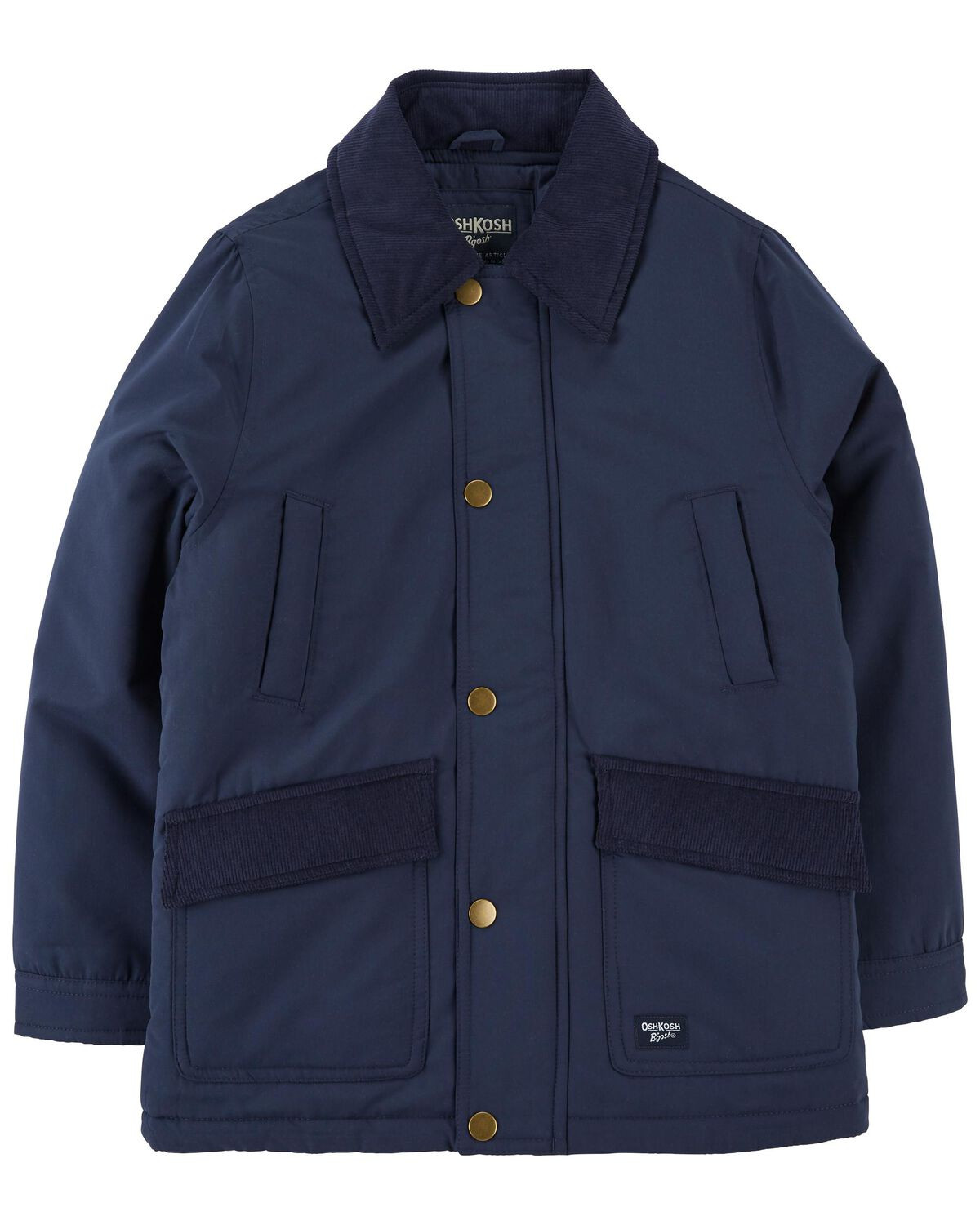 Navy Kid Midweight Button-Front Parka | oshkosh.com | OshKosh B'gosh