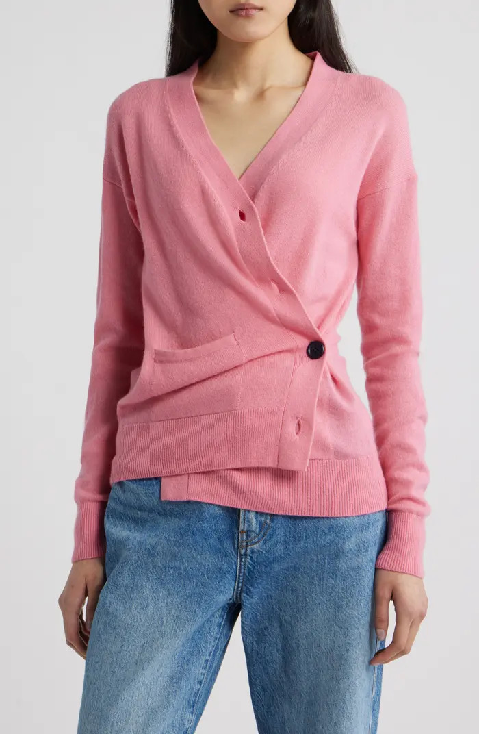 Button-Up Wool & Cashmere Wrap Cardigan | Nordstrom